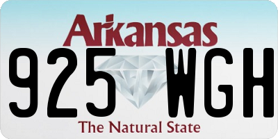 AR license plate 925WGH