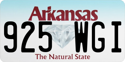 AR license plate 925WGI