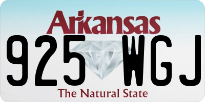 AR license plate 925WGJ