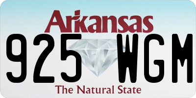 AR license plate 925WGM