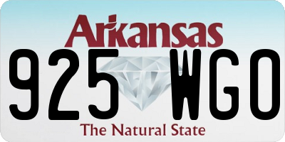 AR license plate 925WGO