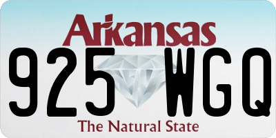 AR license plate 925WGQ