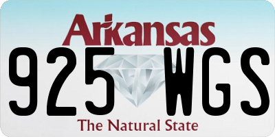 AR license plate 925WGS