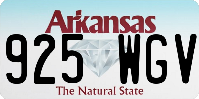 AR license plate 925WGV