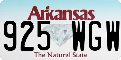 AR license plate 925WGW