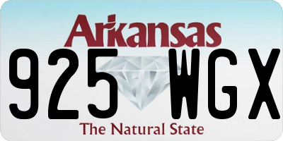 AR license plate 925WGX