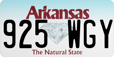 AR license plate 925WGY