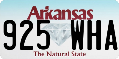 AR license plate 925WHA