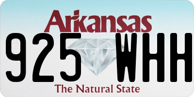 AR license plate 925WHH