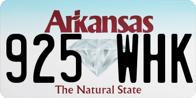 AR license plate 925WHK