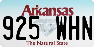 AR license plate 925WHN