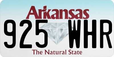 AR license plate 925WHR