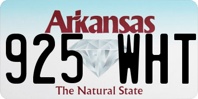 AR license plate 925WHT
