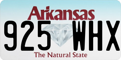 AR license plate 925WHX