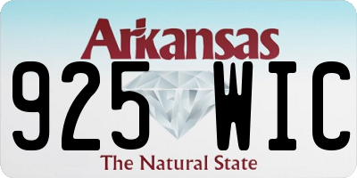 AR license plate 925WIC