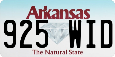 AR license plate 925WID