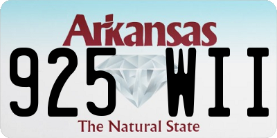 AR license plate 925WII