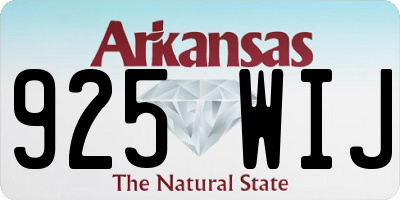 AR license plate 925WIJ