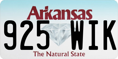 AR license plate 925WIK