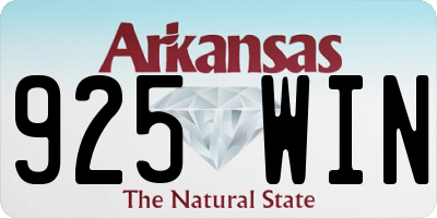 AR license plate 925WIN