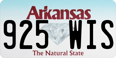 AR license plate 925WIS