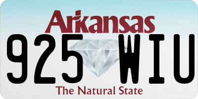 AR license plate 925WIU
