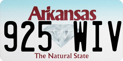AR license plate 925WIV