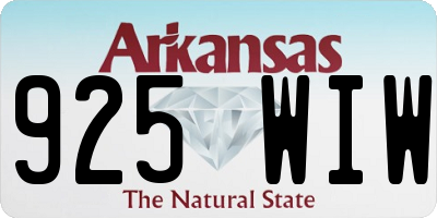 AR license plate 925WIW