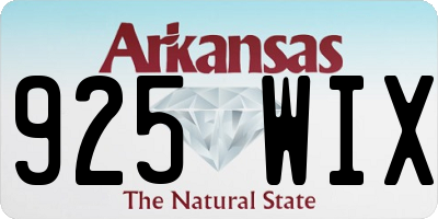 AR license plate 925WIX