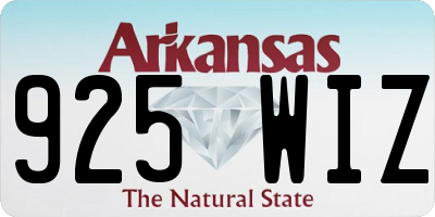 AR license plate 925WIZ
