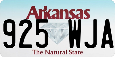 AR license plate 925WJA