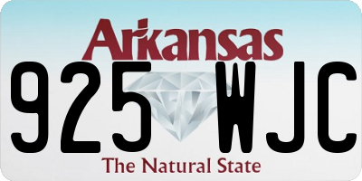 AR license plate 925WJC