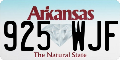 AR license plate 925WJF