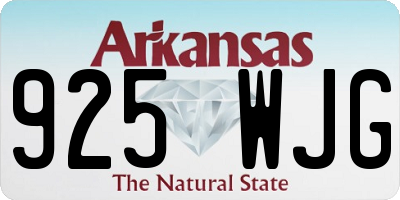 AR license plate 925WJG