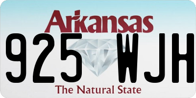 AR license plate 925WJH