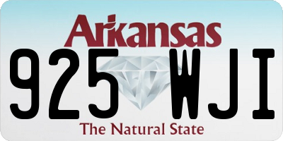 AR license plate 925WJI