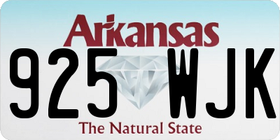 AR license plate 925WJK