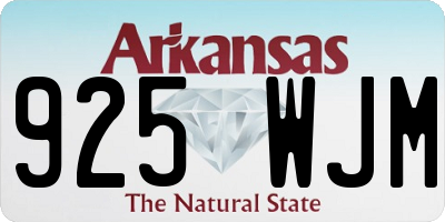 AR license plate 925WJM