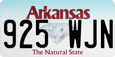 AR license plate 925WJN