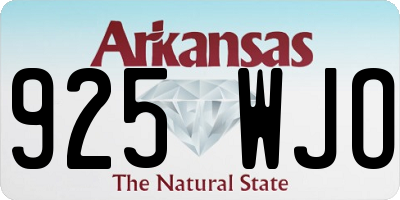 AR license plate 925WJO