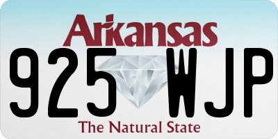 AR license plate 925WJP
