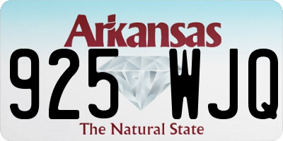 AR license plate 925WJQ