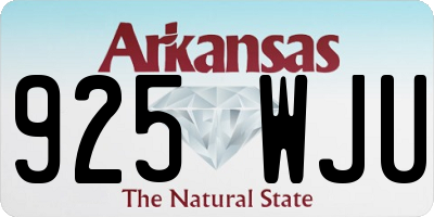 AR license plate 925WJU