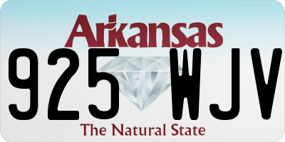 AR license plate 925WJV