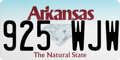 AR license plate 925WJW
