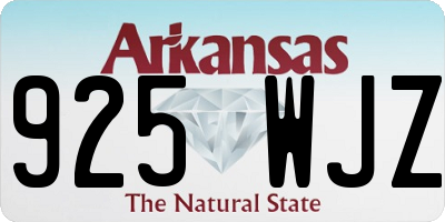 AR license plate 925WJZ