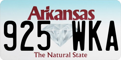 AR license plate 925WKA