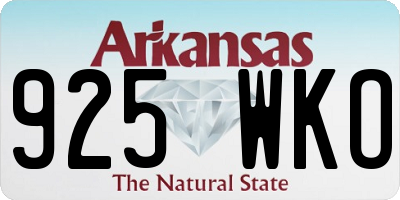AR license plate 925WKO