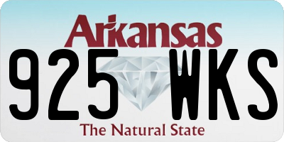 AR license plate 925WKS