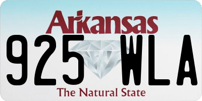 AR license plate 925WLA